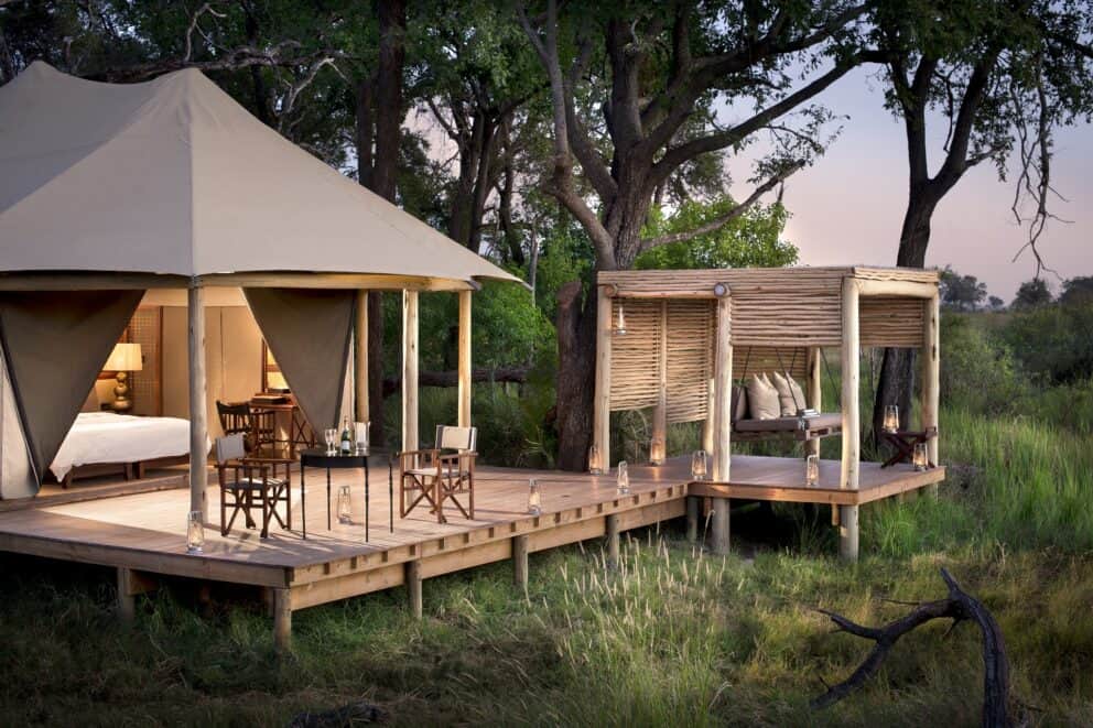 Luxury lodge room in the Okavango Delta | Photo credits: Nxabega Okavango Tented Camp