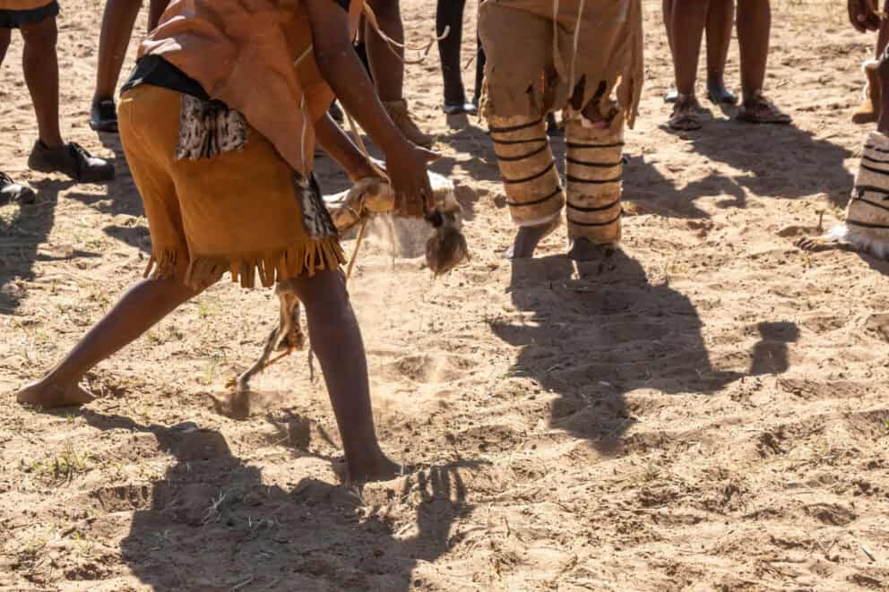 Traditional dancing in Botswana.