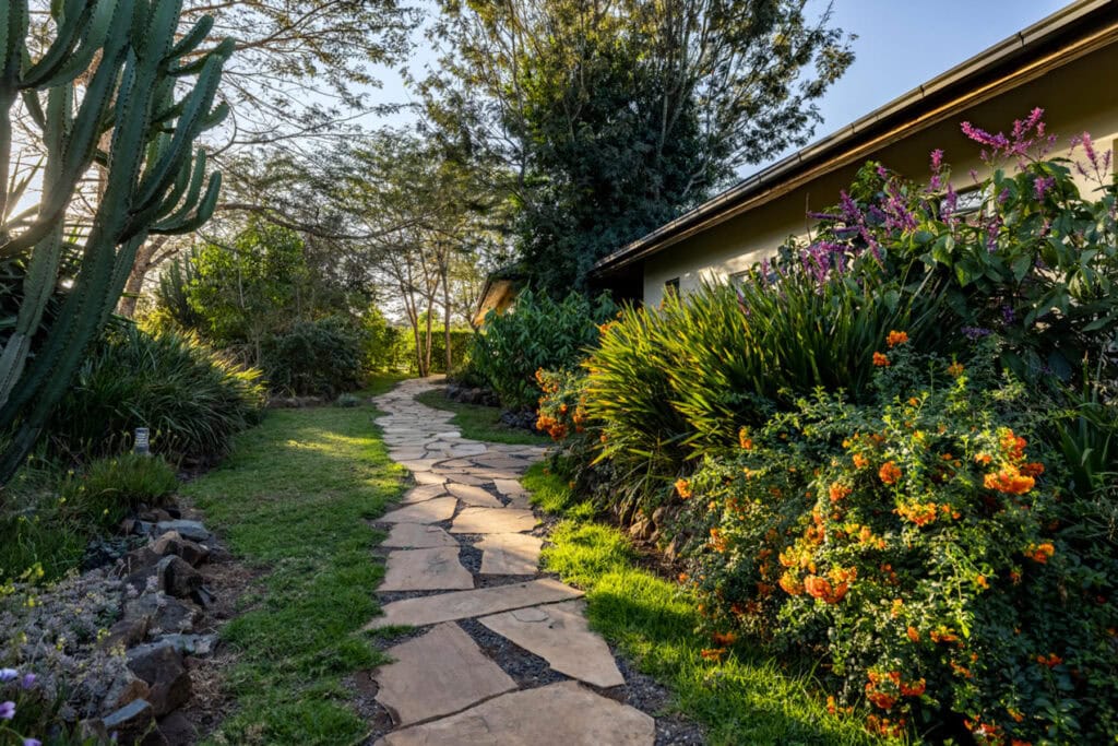 Garden view of the suite at Katambuga House, Tanzania.