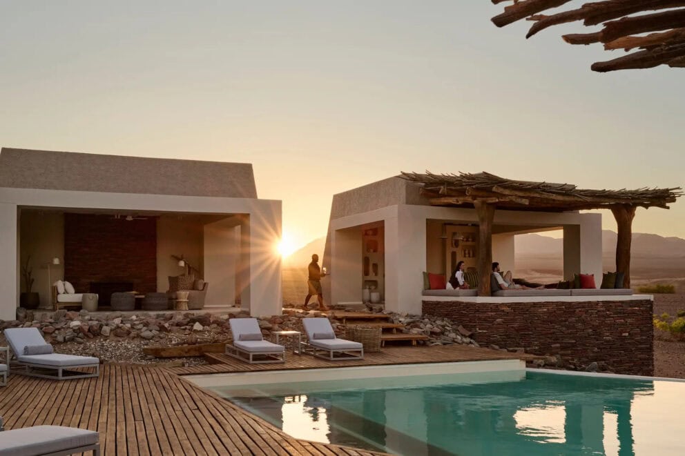 Himba-inspired architecture at Okahirongo Elephant Lodge | Photo credit: A&K Sanctuary Okahirongo Elephant Lodge