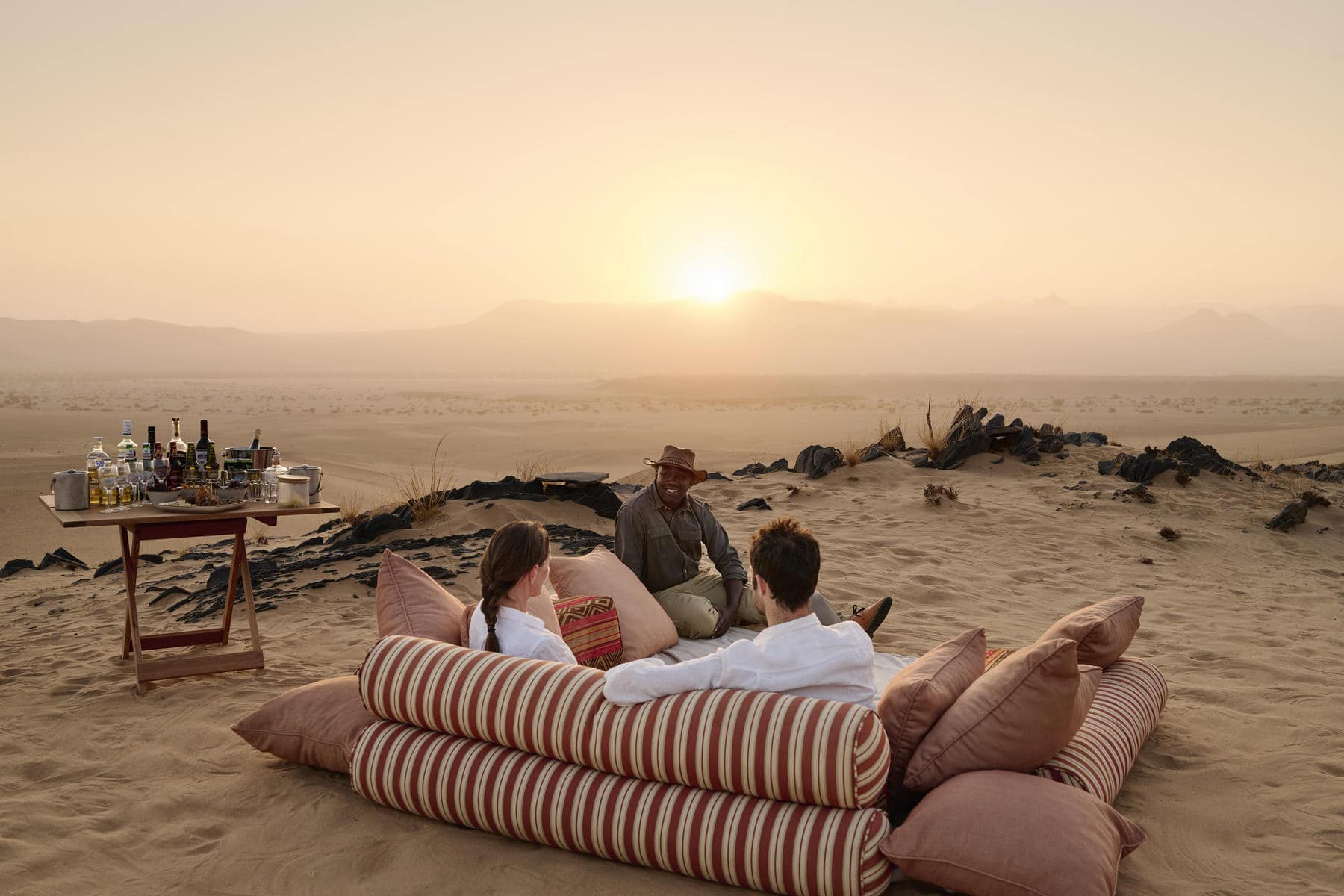 Sundowners in the desert, a Namibia desert safari experience
