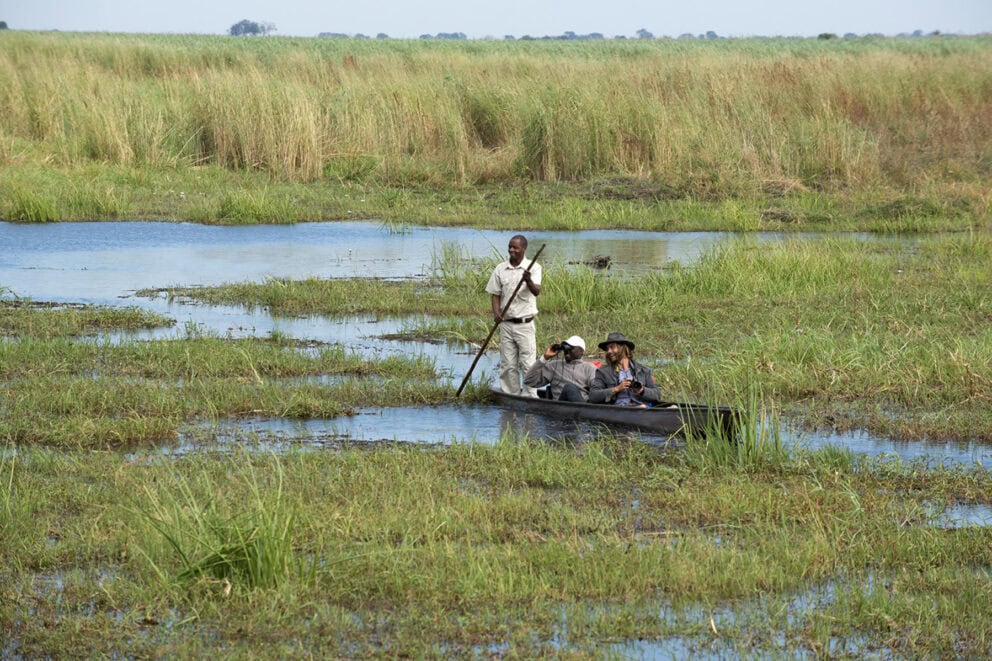 Mokoro safari in Chobe, one of the best national parks in Botswana