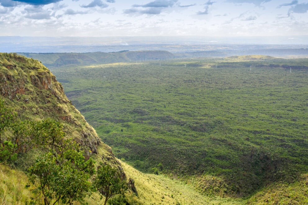 Menengai Crater in Kenya.