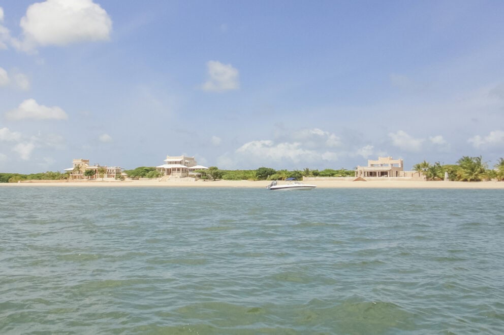 Indian ocean shore of Manda island near Lamu town in Kenya.