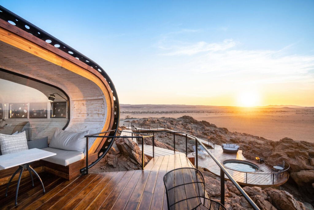 The view from the patio of a suite at Desert Whisper in Namibia.