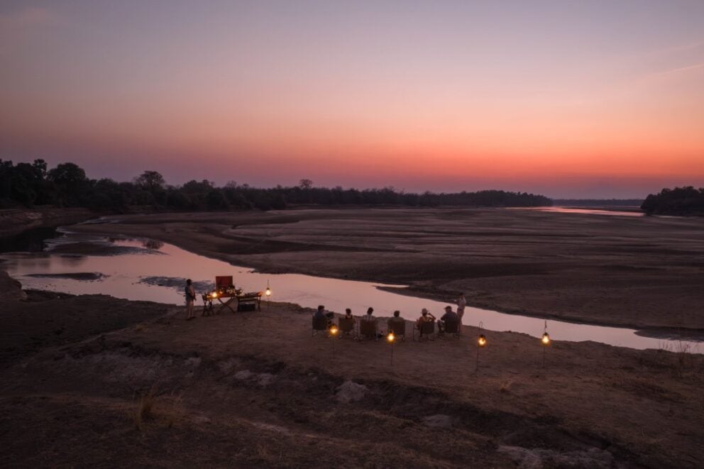 View of sunset from Kulandila Camp