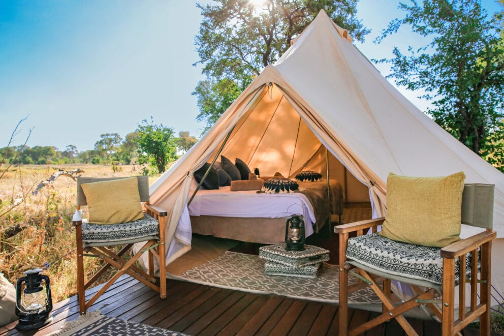 Outside view of tent | Photo credit: Feline Fields Vintage Camp
