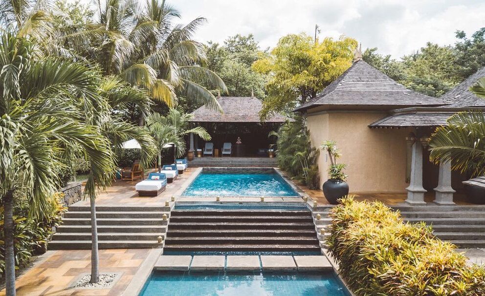 Pool area at Maradiva Villas in Mauritius | Photo credit: Maradiva Villas