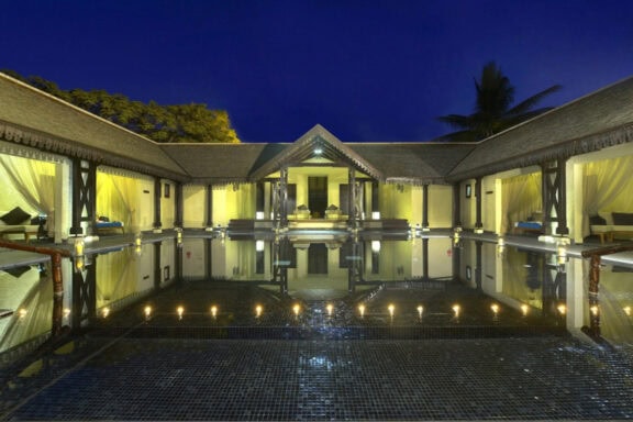 Spa at Night | Photo credit: Sofitel Mauritius L'Impérial Resort & Spa