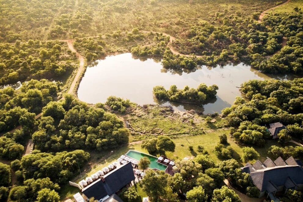 Aerial view of lodge | Photo credit: Letamo
