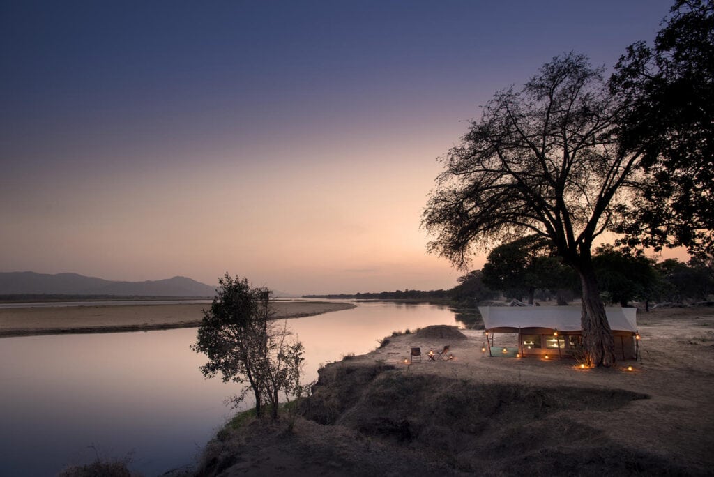 Aerial view of Zambezi Expeditions, Zimbabwe.