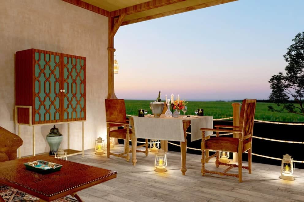 View over the deck of One Nature Mara River Camp