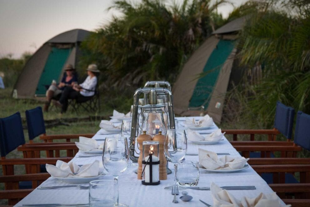 Fly camp dining | Photo credit: Mopiri