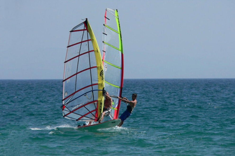 Windsurfing at Watamu beach in Kenya a country considered to offer some of the best safaris in Africa
