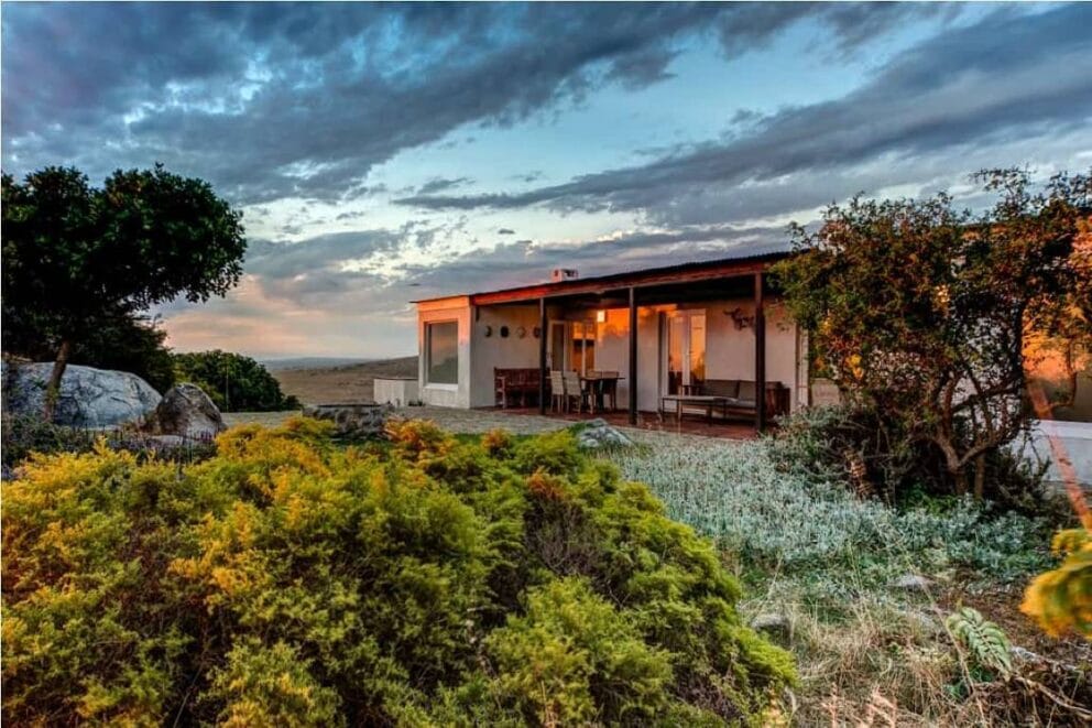 Hilltop Huisie from !Khwa ttu. A safari option near Cape Town