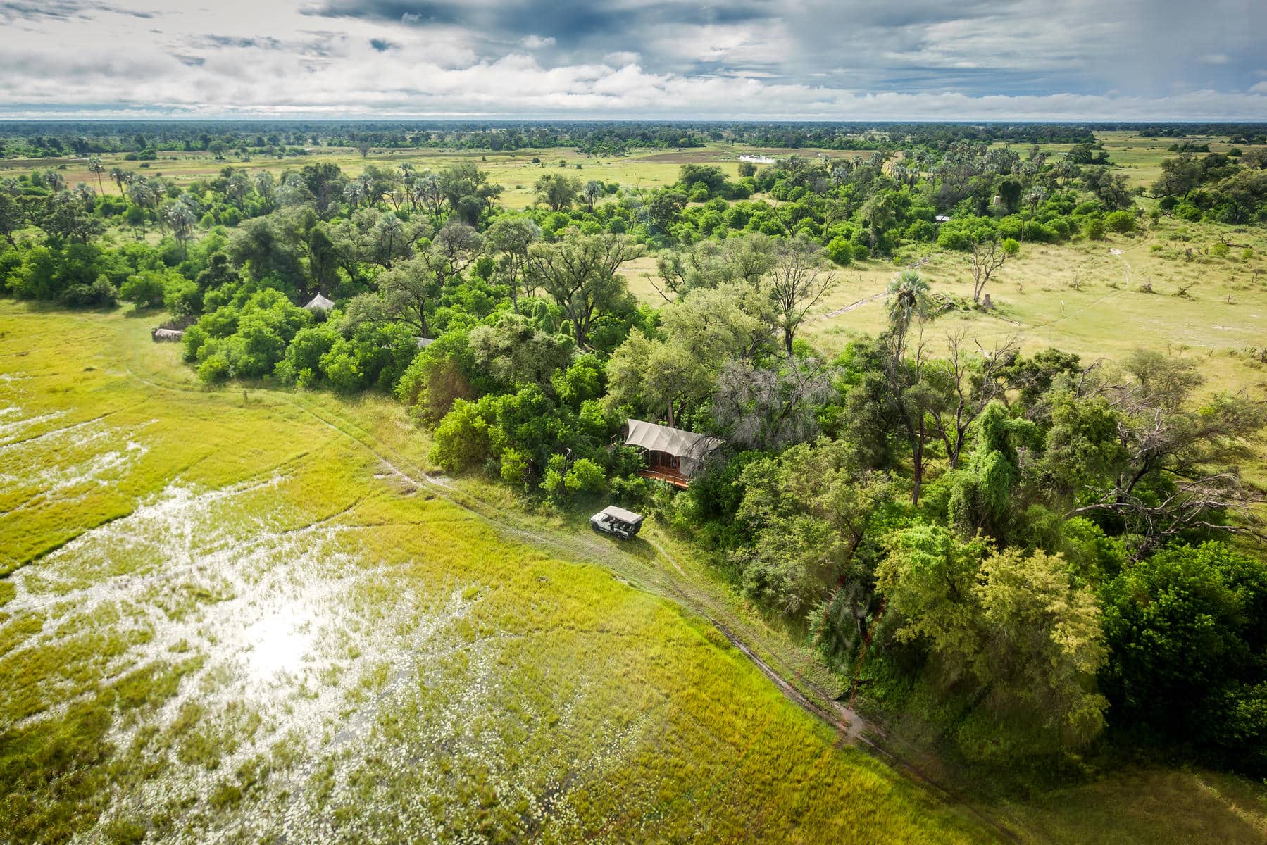 Ariel View of lodge | Photo credit: Amber River Camp