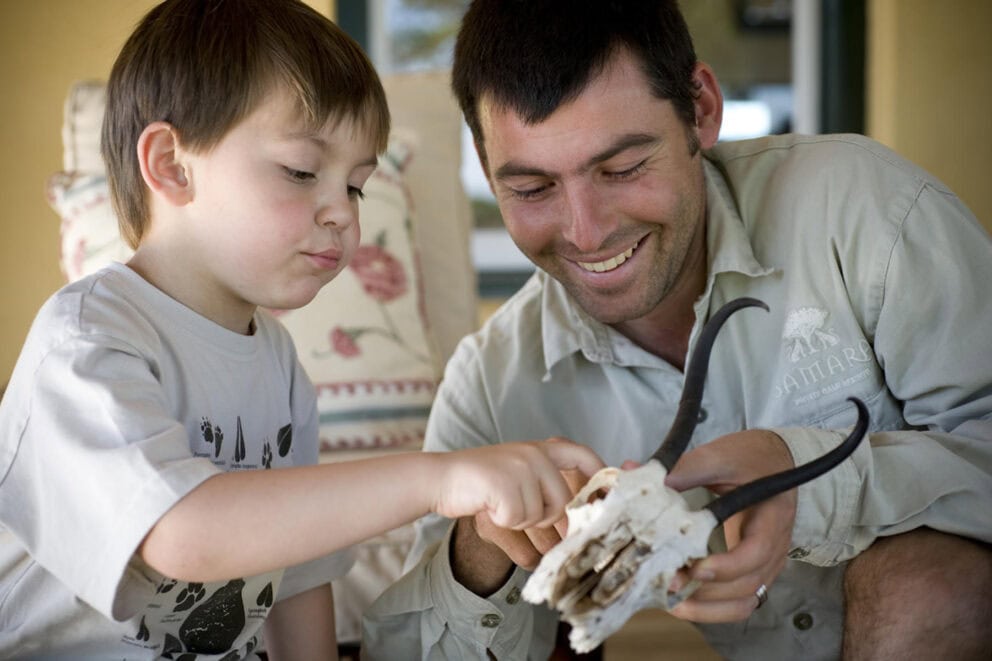 Junior ranger programme in South Africa on a family safari