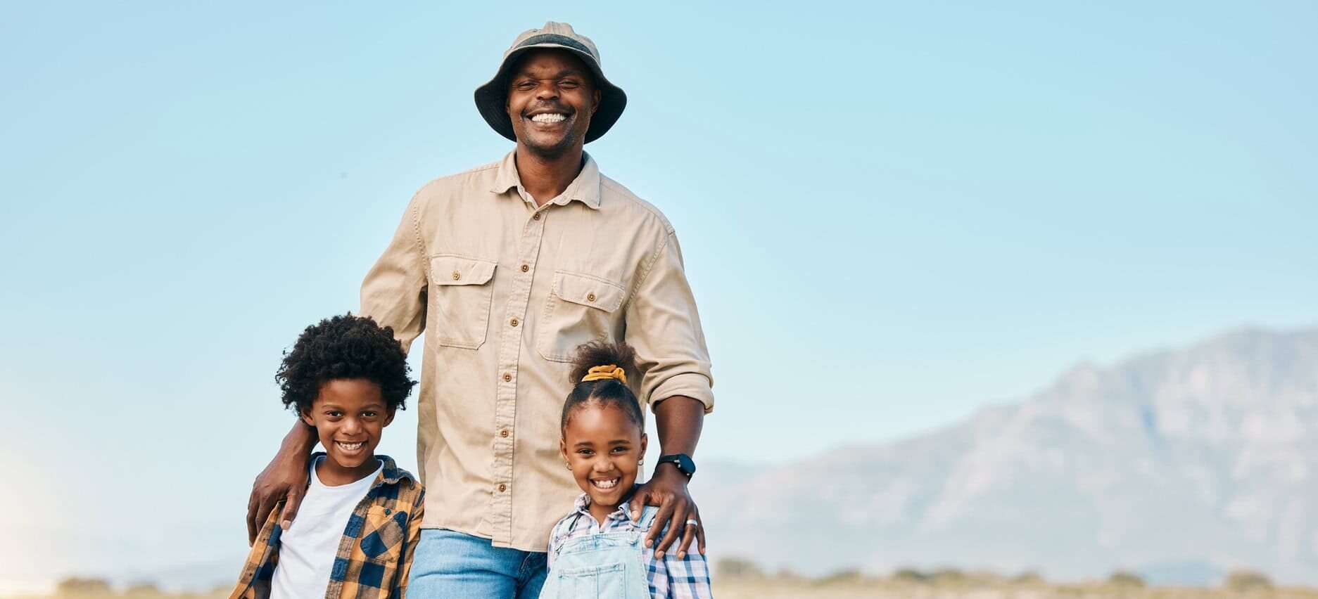 Family on a safari in South Africa. Photo: Getty Images