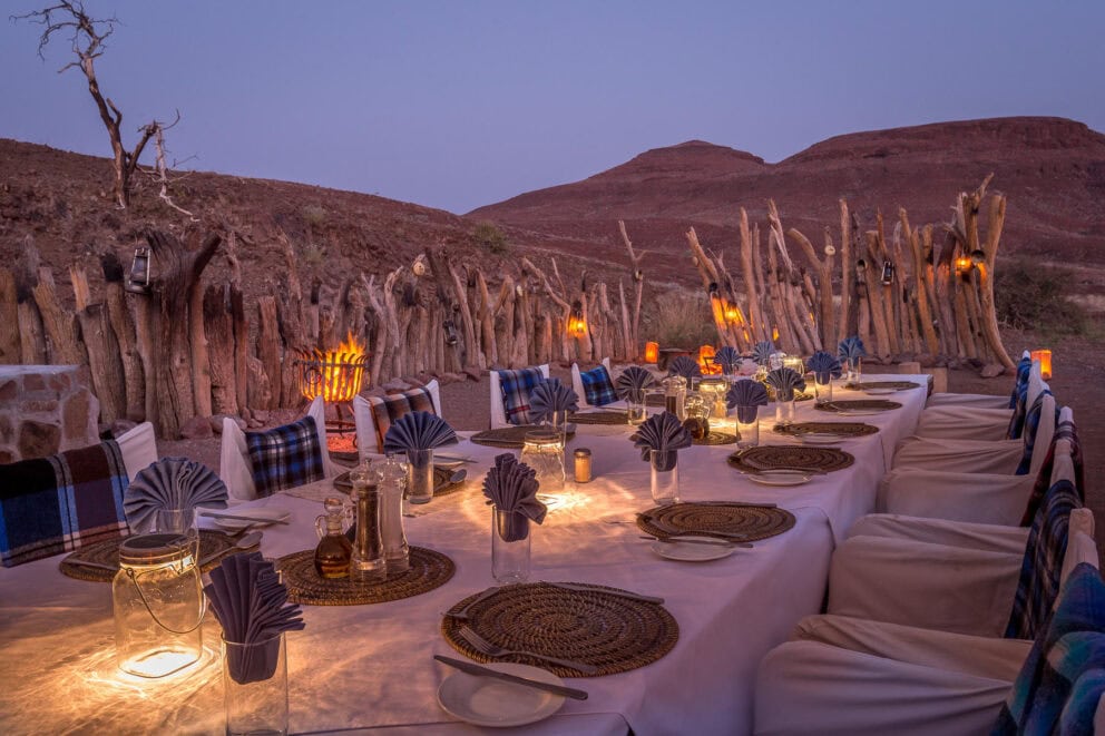 Dining area at Damaraland Camp | Photo credit: Damaraland Camp