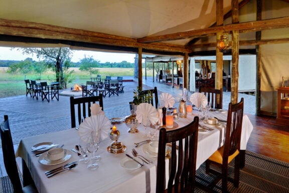 View of the dining area Photo: Rhino Walking Safaris