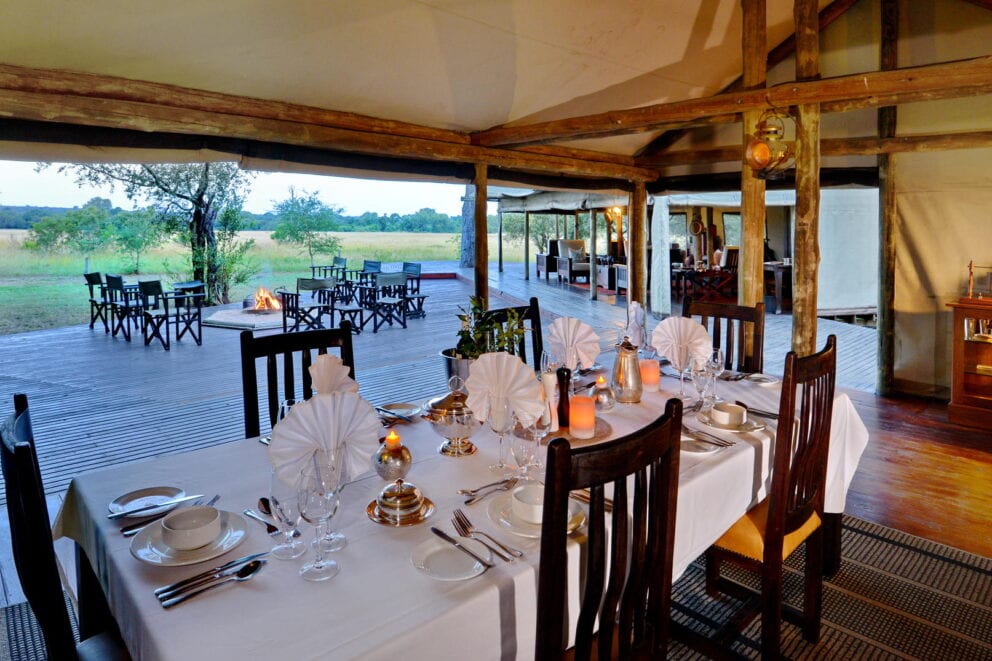 View of the dining area Photo: Rhino Walking Safaris