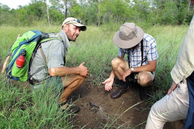 Tourists on a guided walking safari.