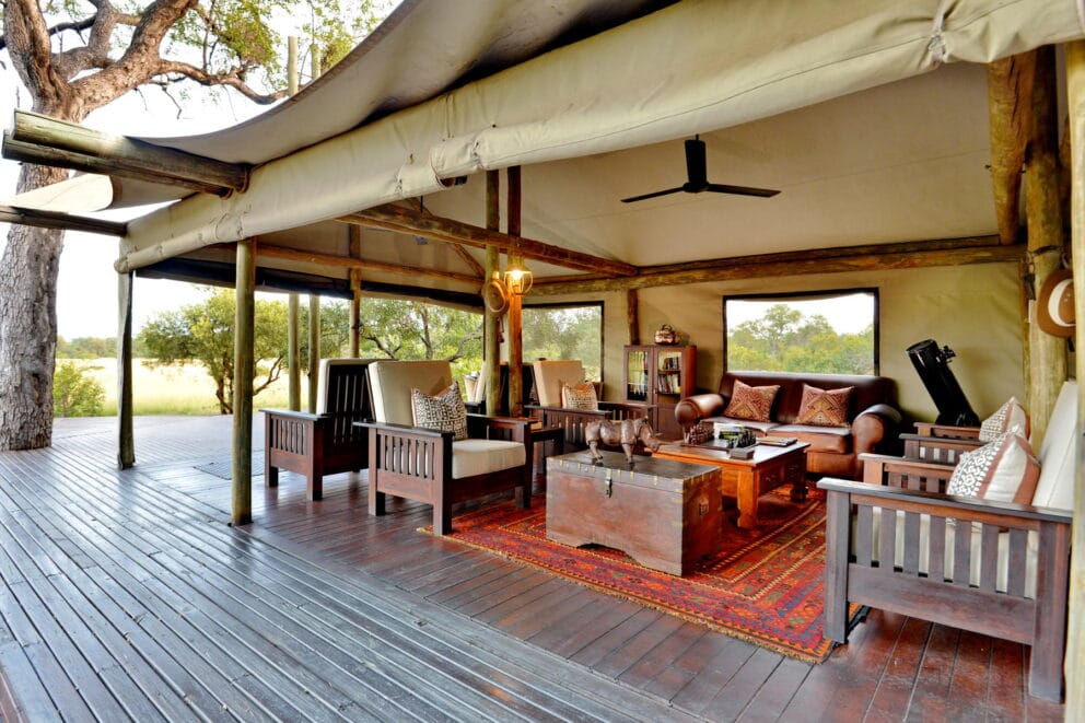 Main area of camp Photo: Rhino Walking Safaris