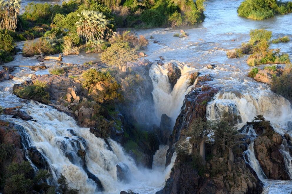 View of Epupa Falls in Namibia.