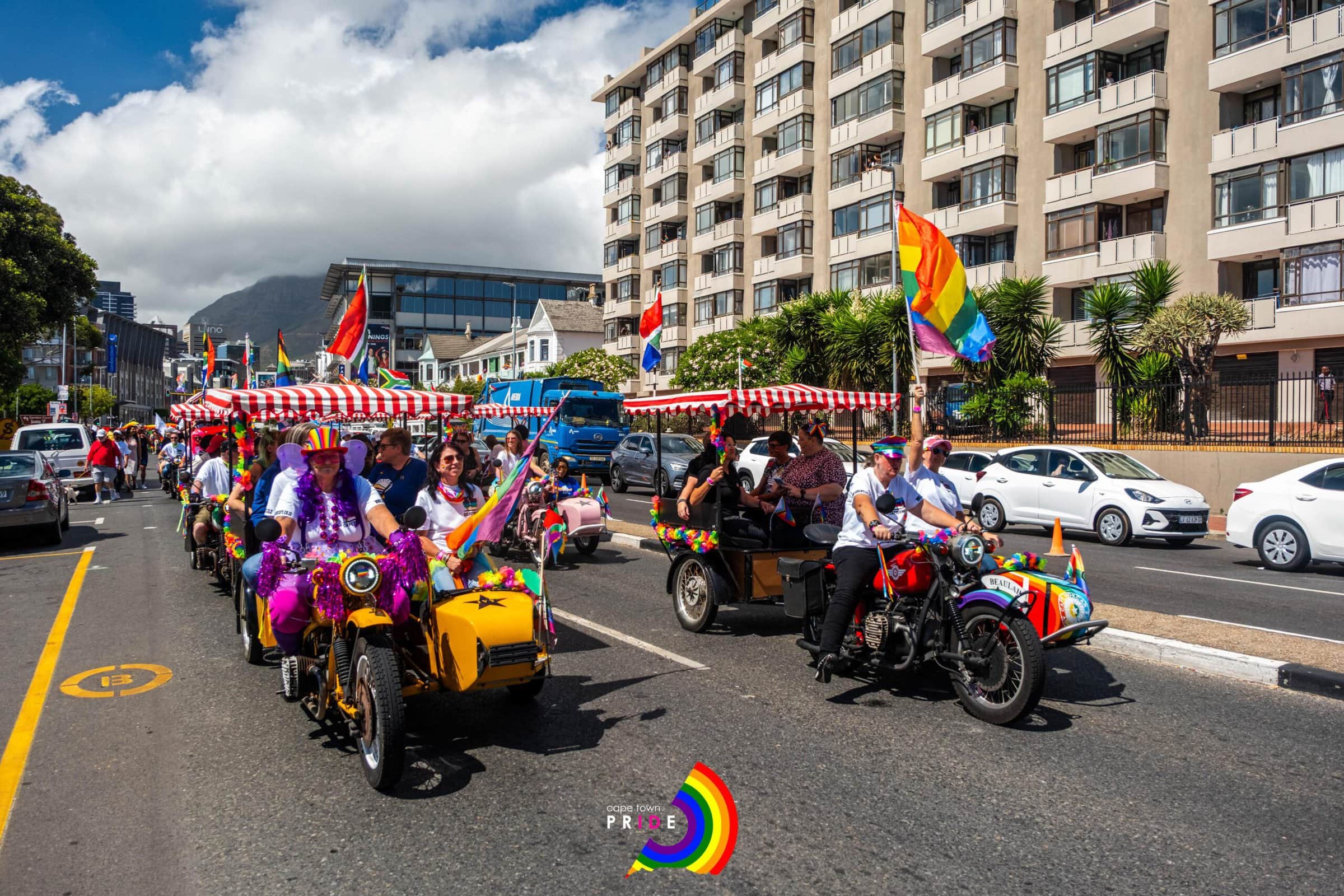 View of one of the highlights of the Cape Town Pride Parade 2025 