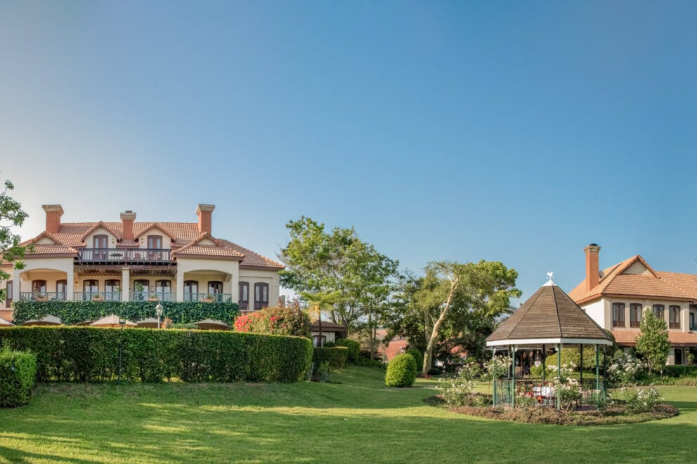 View of Oliver's Lodge from the gold course as part of a Kruger safari