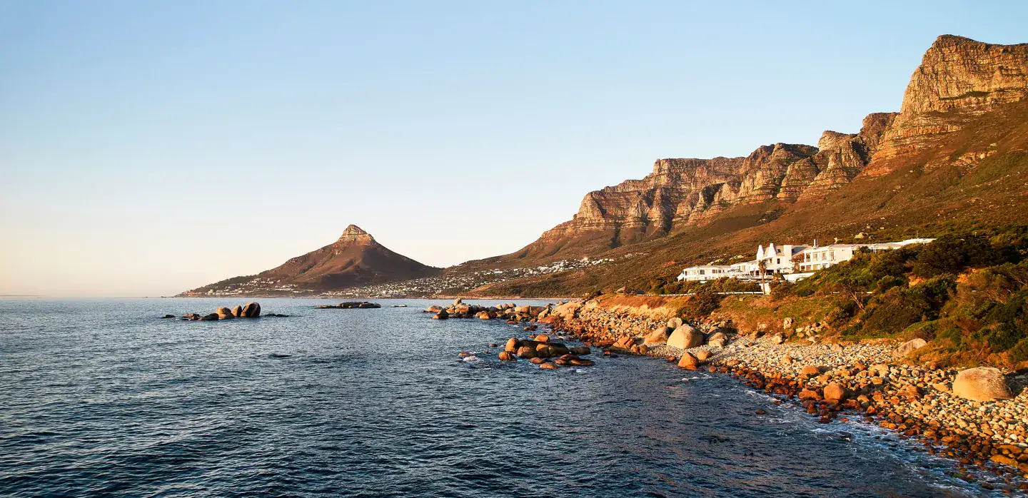 Exterior view of the hotel on the mountain overlooking the Atlantic