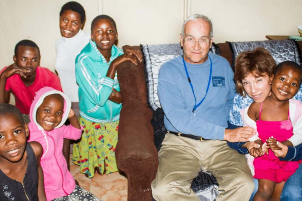 Travellers in Zimbabwe with Wild Horizons visiting for a home-hosted meal