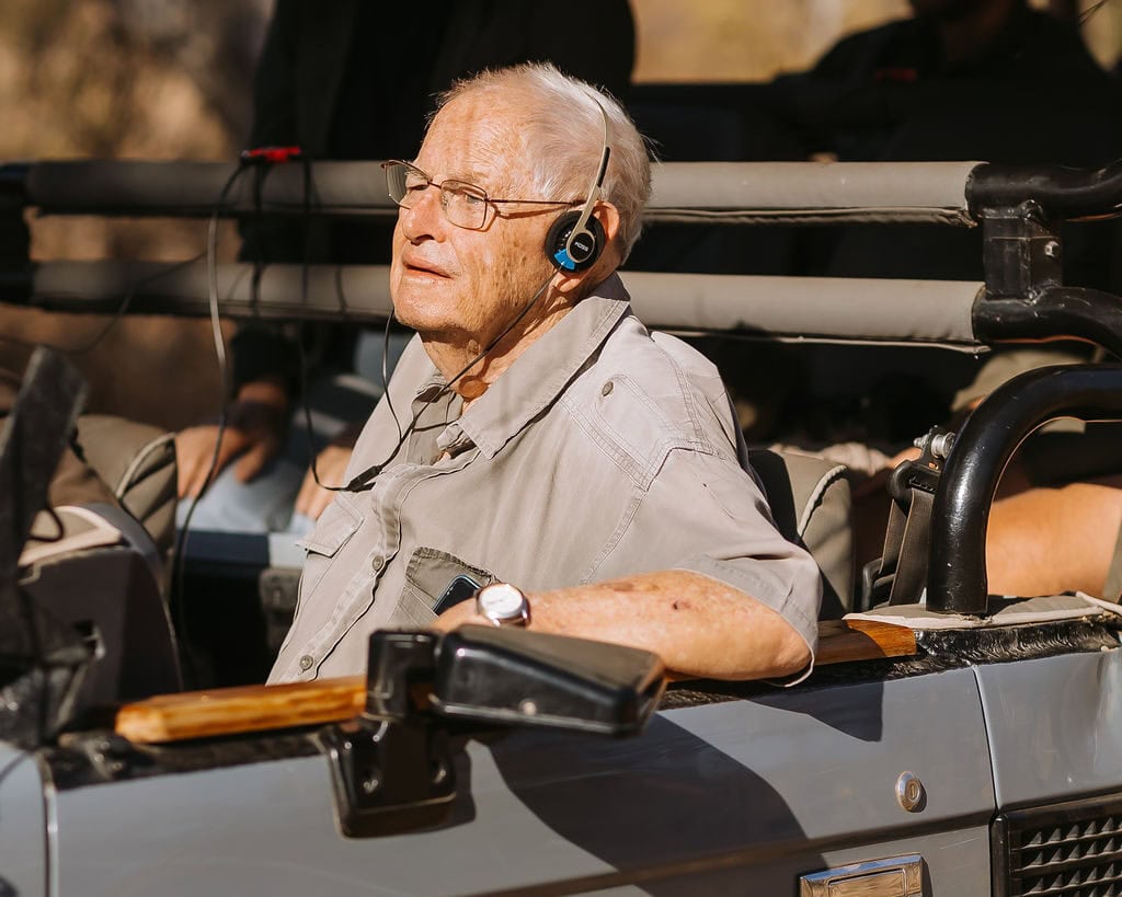 An old man on a sound safari in the Kruger National Park with The Outpost