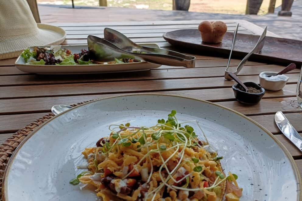 Colourful salad served at Puku Ridge Zambia