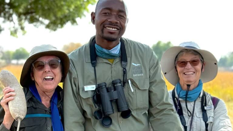 Tourists with their guide Xugana guide.