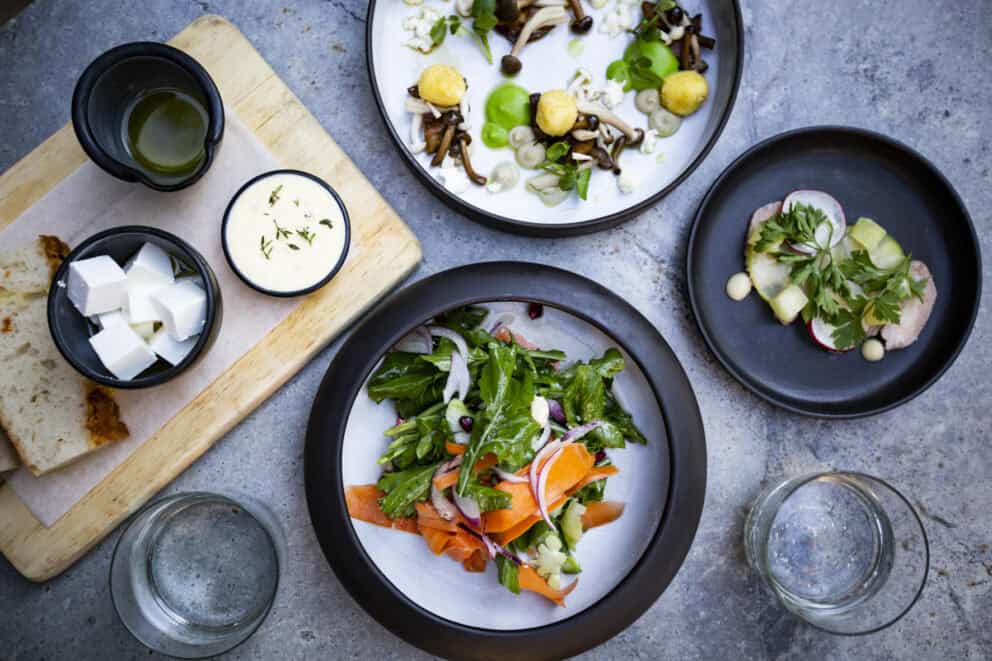 Plated meals served at Singita Lebombo Lodge, South Africa.