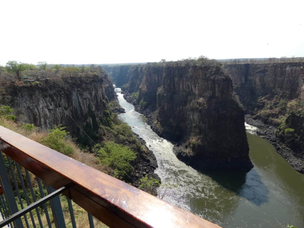 View of Batoka Gorge at Victoria Falls, Zimbabwe.