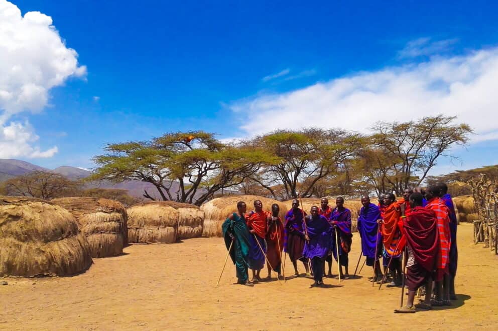 A Maasai tribe near Lemala Osonjoi Lodge on the Ngorongoro Crater Rim, Tanzania.